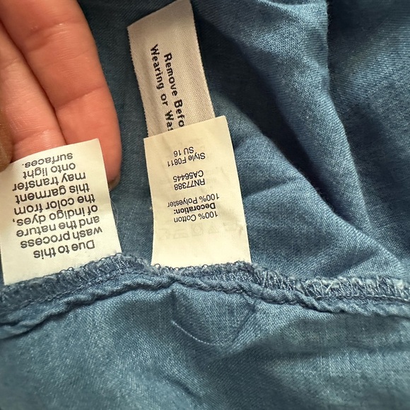 Madewell (as seen in VOGUE) Elegant Blue and Red Women's Dress - Picture 8 of 9